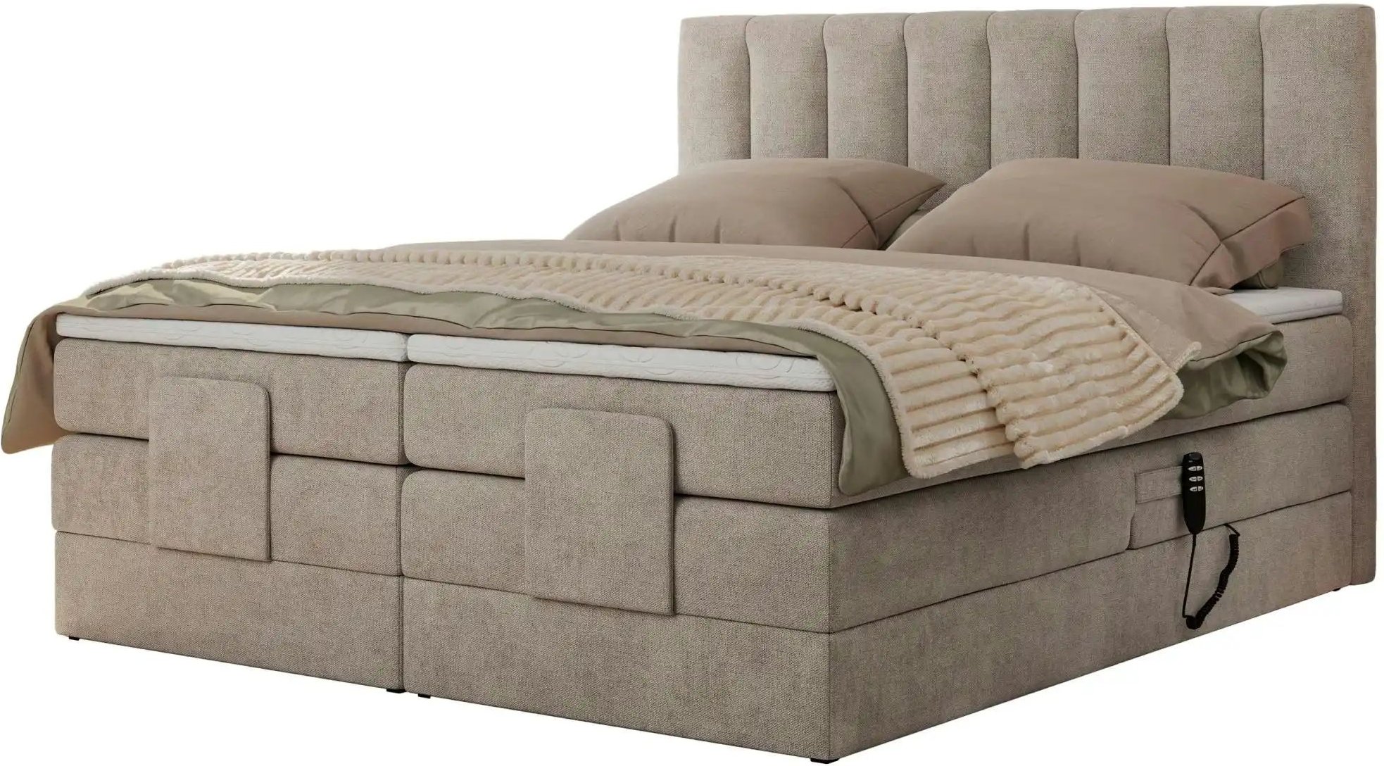 Motor Boxspringbett mit Bettkasten Comforto ¦ beige ¦ Maße (cm): B: 188 H: 124 Betten > Boxspringbetten - Höffner