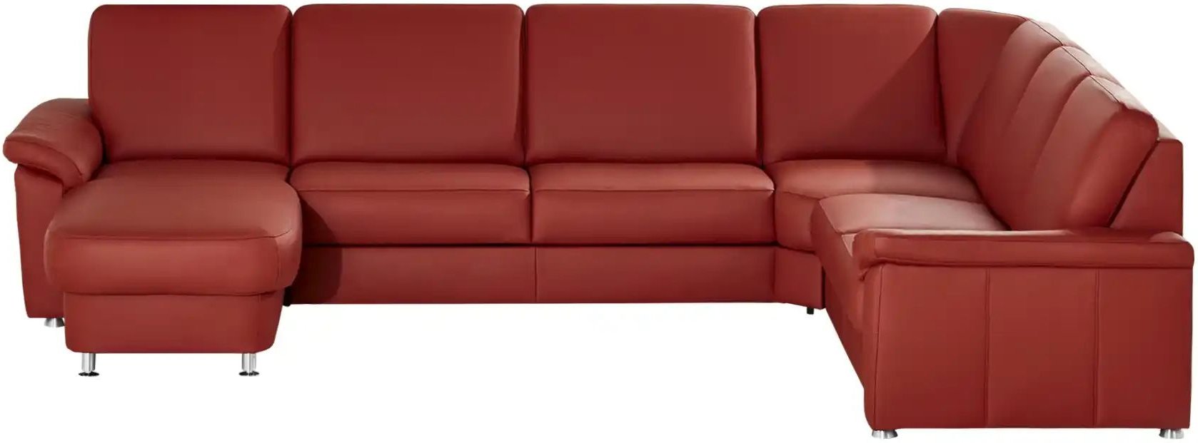 meinSofa Wohnlandschaft Leder Carolin ¦ rot ¦ Maße (cm): B: 330 H: 91 T: 240.0 Polstermöbel > Sofas > Wohnlandschaften -...