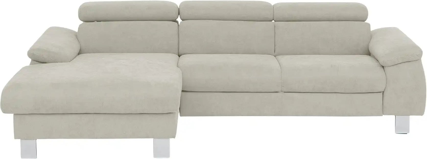 uno Ecksofa aus Velours Micky ¦ creme ¦ Maße (cm): B: 166 H: 72 T: 244.0 Polstermöbel > Sofas > Ecksofas - Höffner