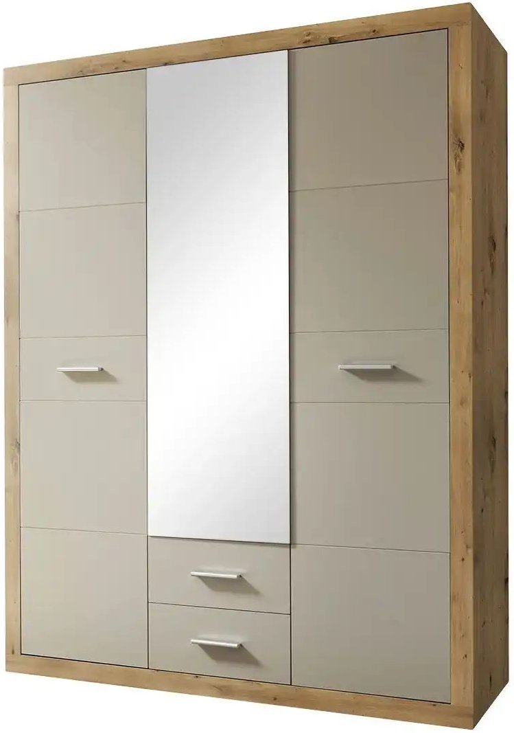 Thumbnail - Drehtürenschrank Stroud ¦ beige ¦ Maße (cm): B: 151 H: 198 T: 55.0 Schränke > Kleiderschränke > Drehtürenschränke - Höf...