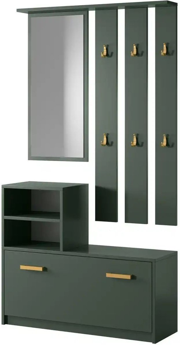 Selsey Garderobenset ¦ grün ¦ Maße (cm): B: 85 H: 160 Garderoben & Kleiderstangen > Garderobensysteme - Höffner