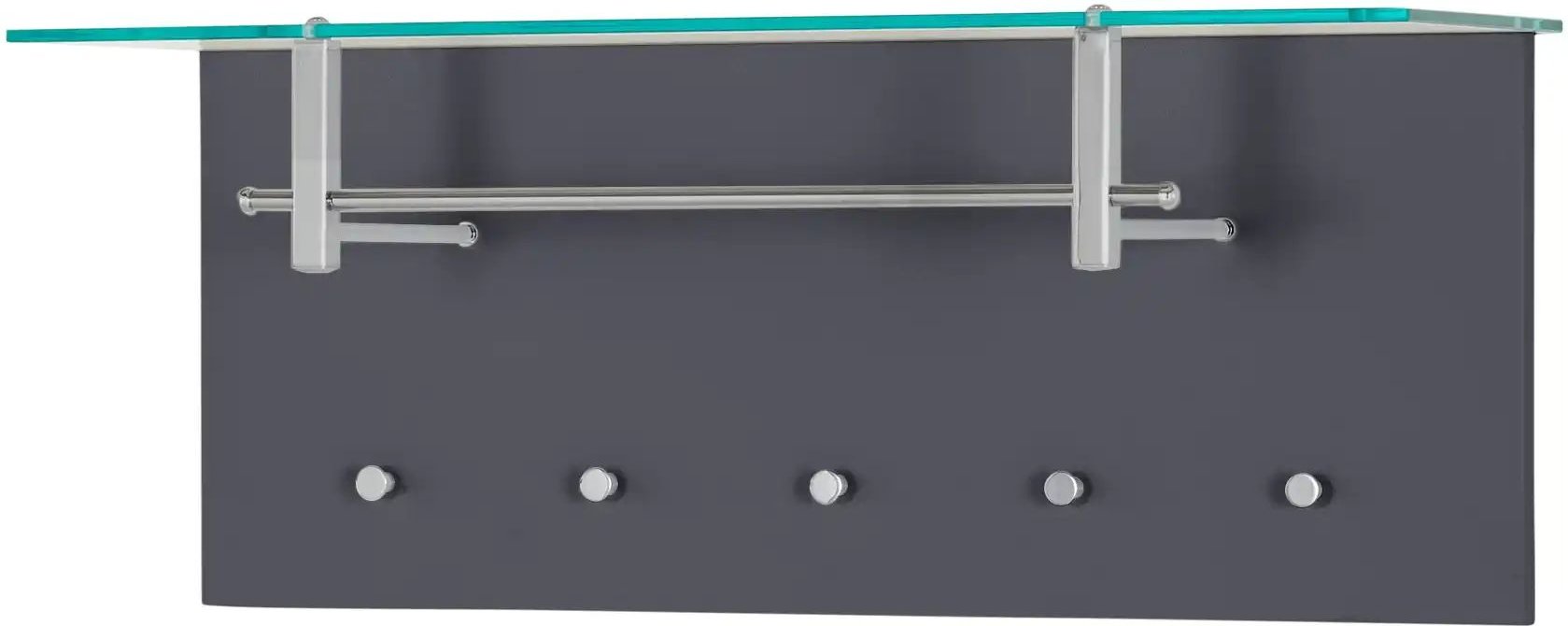 Wohnwert Garderobenpaneel Nicolo ¦ grau ¦ MDF-Platte,Glas ¦ Maße (cm): B: 102 H: 41 T: 32.5 Garderoben & Kleiderstangen...