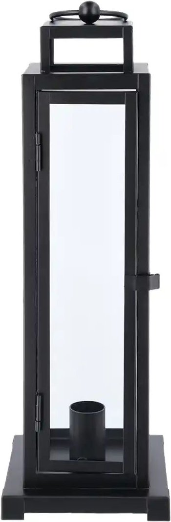 Laterne für Stabkerze ¦ schwarz ¦ Metall,Glas ¦ Maße (cm): B: 11 H: 35 T: 11.0 Accessoires > Kerzen & Kerzenständer - ...