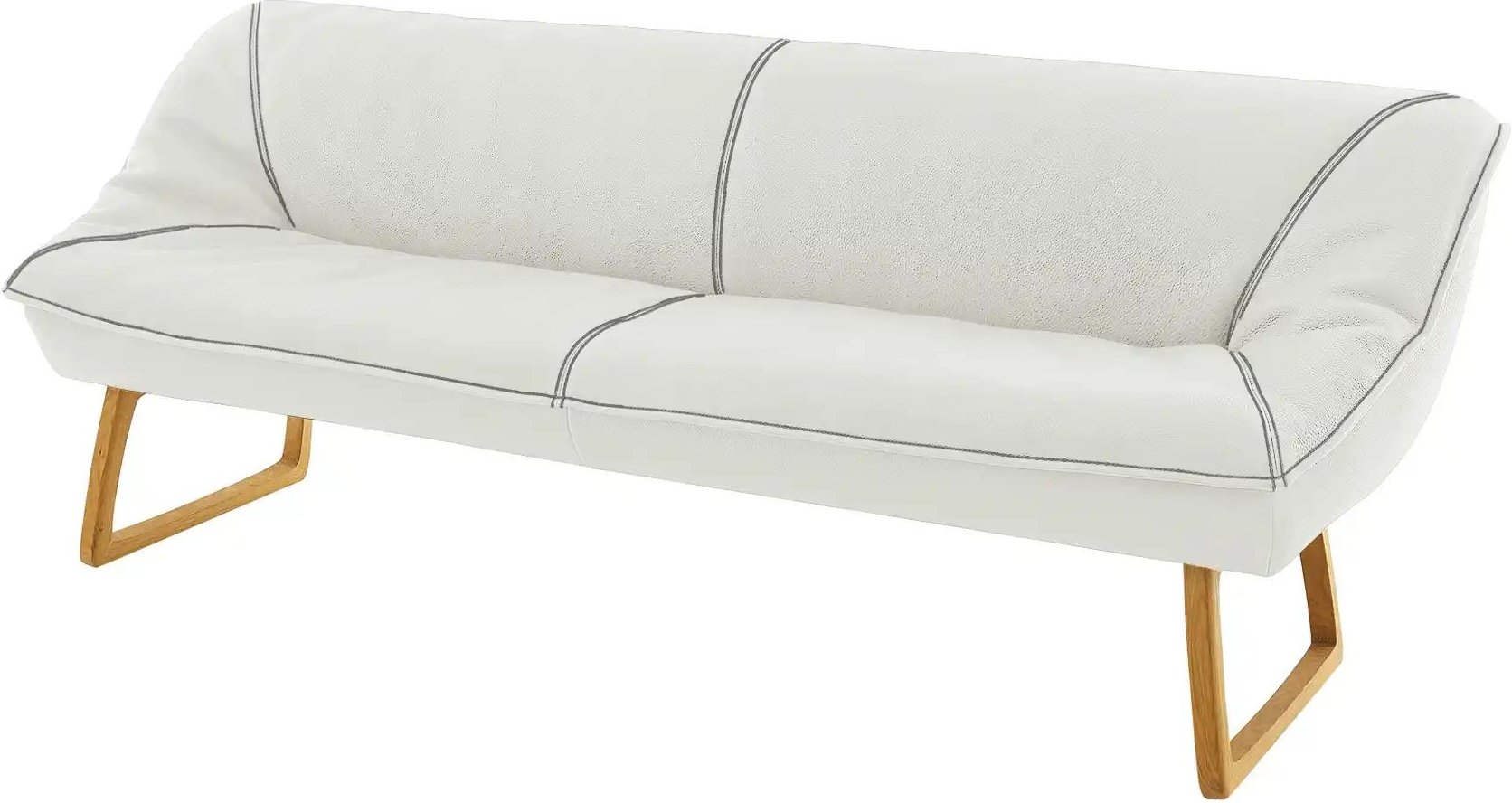 KOINOR Polsterbank Leder Alino ¦ weiß ¦ Maße (cm): B: 228 H: 89 T: 77.0 Bänke > Einzelbänke - Höffner