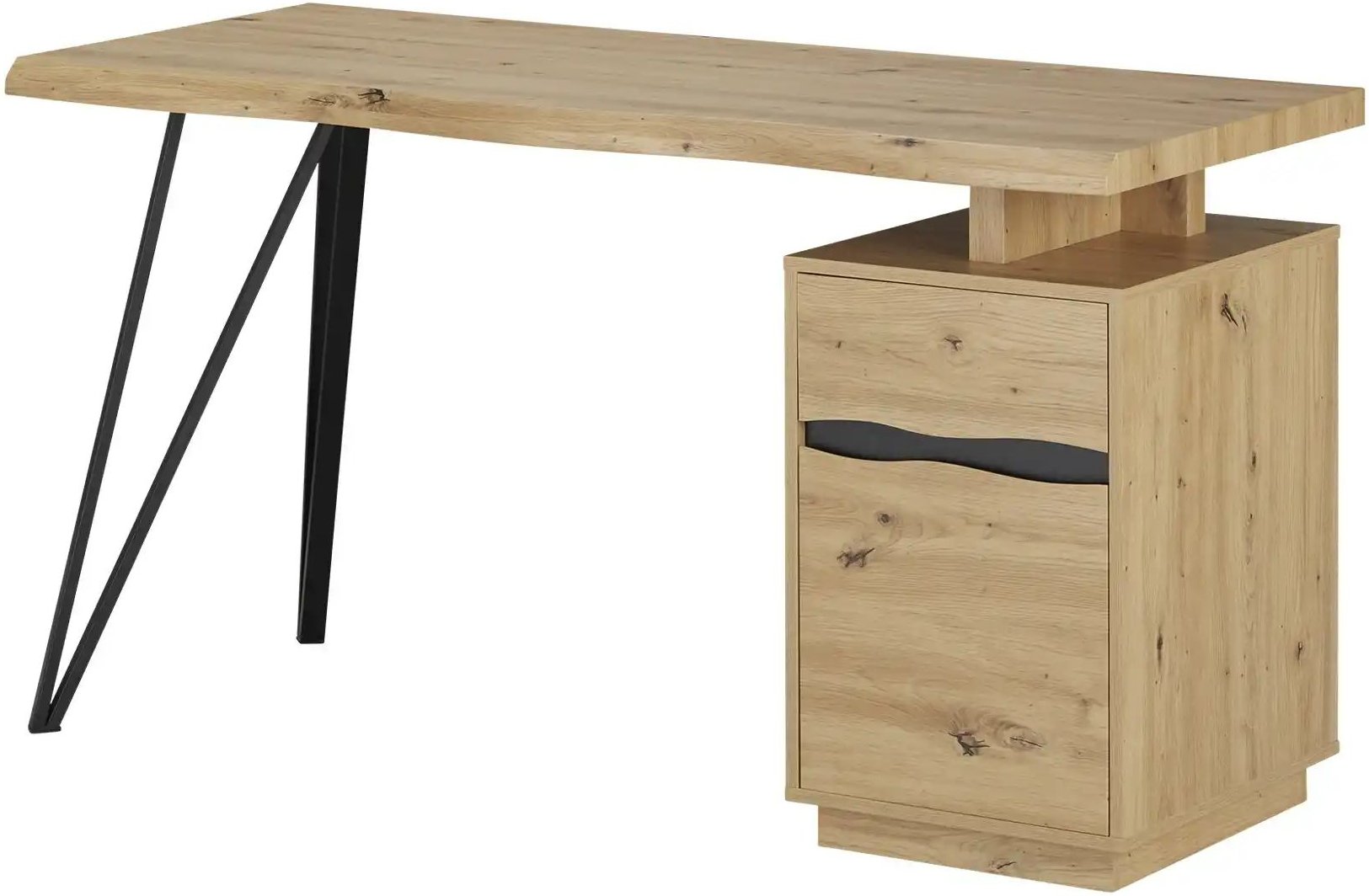 Büroschreibtisch Yser ¦ holzfarben ¦ Maße (cm): B: 140 H: 76 T: 60.0 Tische > Schreibtische - Höffner