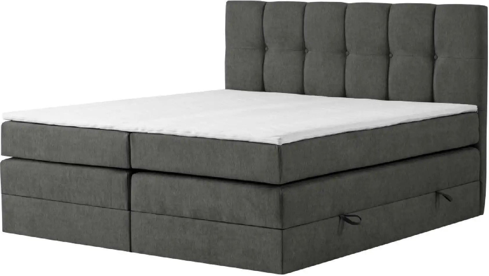 Thumbnail - Boxspringbett mit Bettkasten Leeds ¦ grau ¦ Maße (cm): B: 180 H: 121 Betten > Boxspringbetten - Höffner