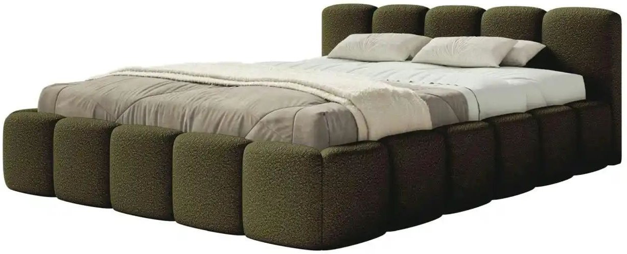 Selsey Polsterbett in Bouclé Cloudy Low ¦ grün ¦ Maße (cm): B: 220 H: 72 Betten > Polsterbetten - Höffner