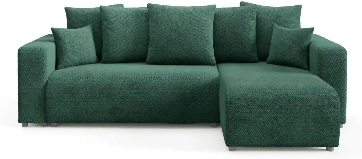 Ecksofa mit Schlaffunktion Evora ¦ grün ¦ Maße (cm): B: 247 H: 88 Polstermöbel > Sofas > Ecksofas - Höffner