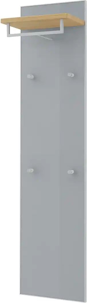 Thumbnail - Garderobenpaneel Xena ¦ grau ¦ Holzwerkstoff,Glas ¦ Maße (cm): B: 42 H: 170 T: 27.0 Garderoben & Kleiderstangen > Wandg...