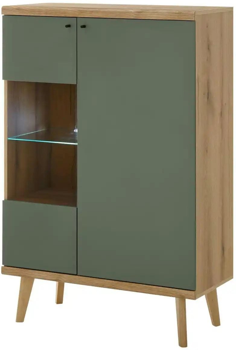 Vitrine ¦ holzfarben ¦ Maße (cm): B: 90 H: 134 T: 40.0 Schränke > Vitrinen - Höffner