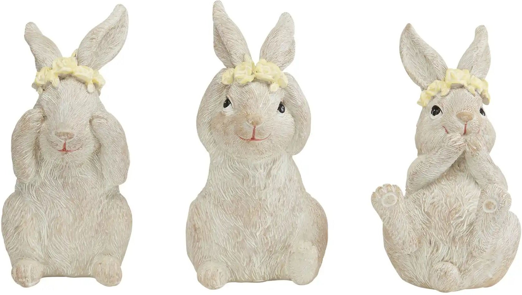Thumbnail - HOME STORY Deko Osterhase 3er Set ¦ braun ¦ Polyresin (Kunstharz) ¦ Maße (cm): B: 5 H: 10 T: 6.0 Oster-Artikel - Höff...