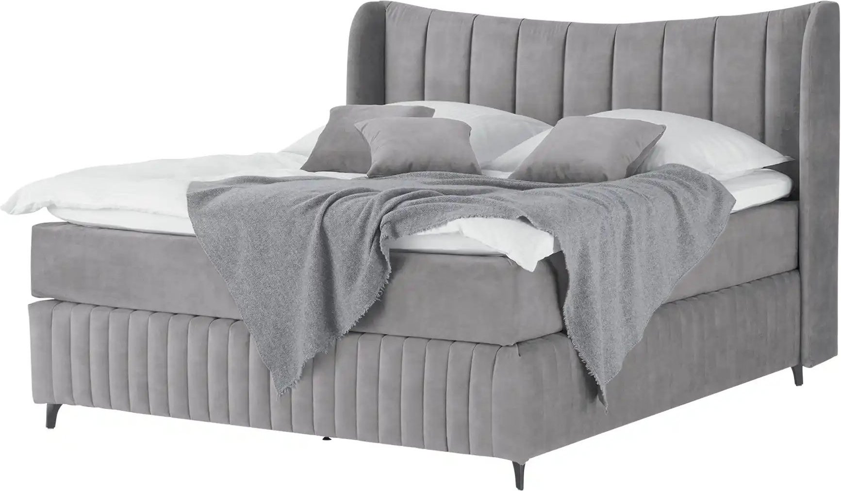 Thumbnail - Kings and Queens Boxspringbett Uldur ¦ grau ¦ Maße (cm): B: 174 H: 122 Betten > Boxspringbetten - Höffner