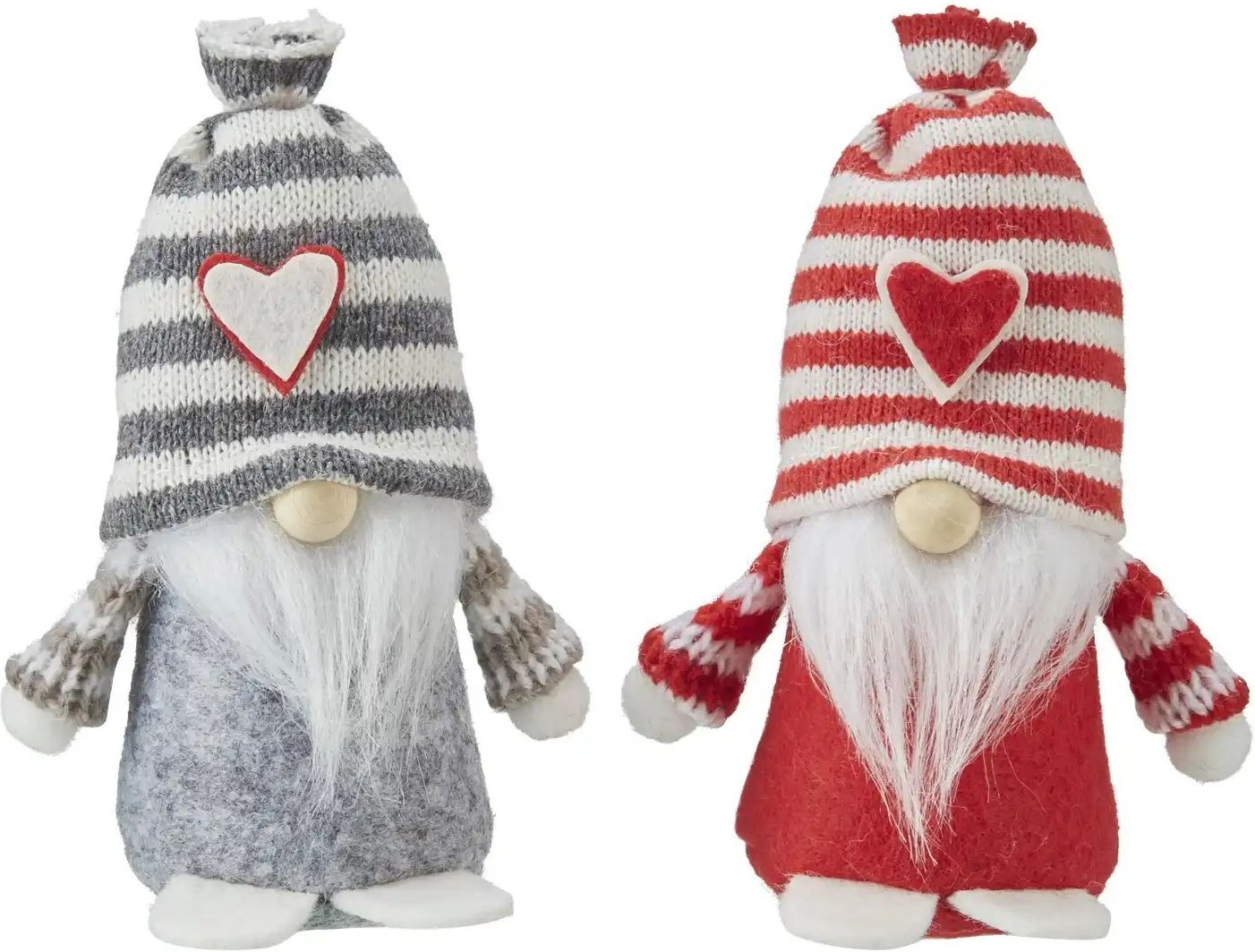 HOME STORY Weihnachtsgnom  2er Set   ¦ mehrfarbig ¦ Polyester,Massivholz,Sand ¦ Maße (cm): B: 4,5 H: 10 Weihnachten - Hö...