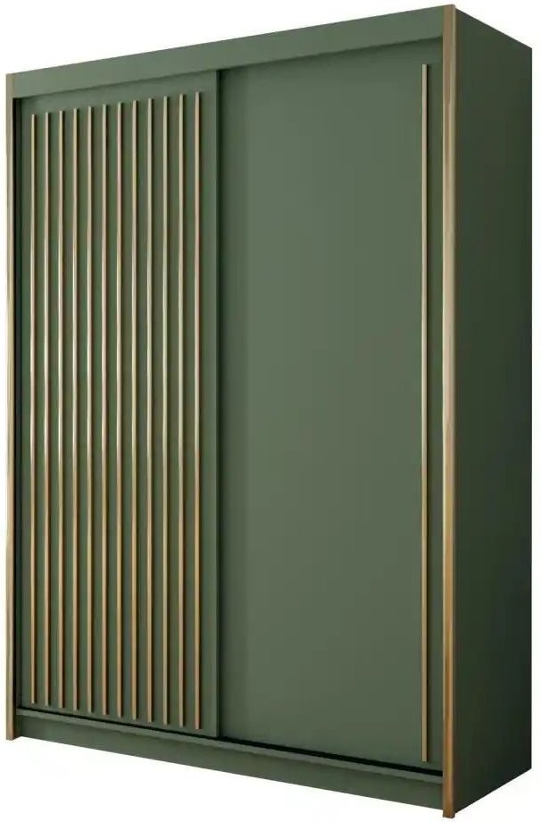 Schwebetürenschrank grün Tiara ¦ grün ¦ Maße (cm): B: 150 H: 216 Schränke > Kleiderschränke > Schwebetürenschränke - Höf...