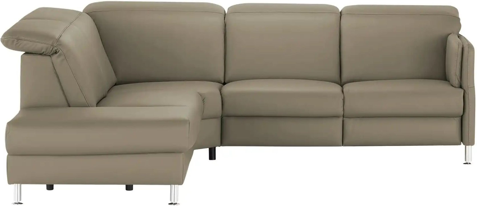 meinSofa Leder-Ecksofa Leon ¦ grau ¦ Maße (cm): B: 259 H: 83 T: 236.0 Polstermöbel > Sofas > 3-Sitzer - Höffner