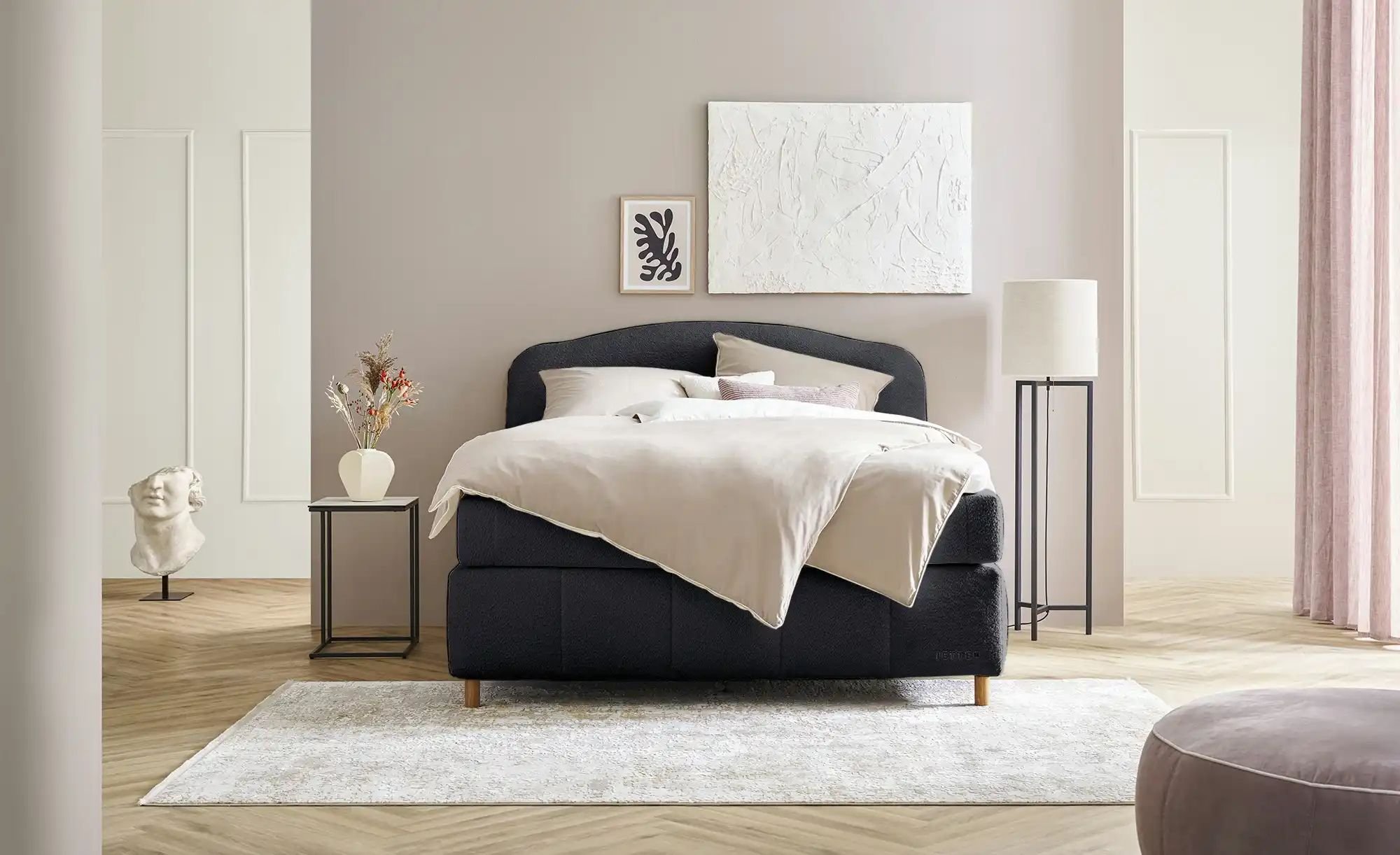 Jette Home Boxspringbett Jette Cloud ¦ grau ¦ Maße (cm): B: 202 H: 132,5 Betten > Boxspringbetten - Höffner