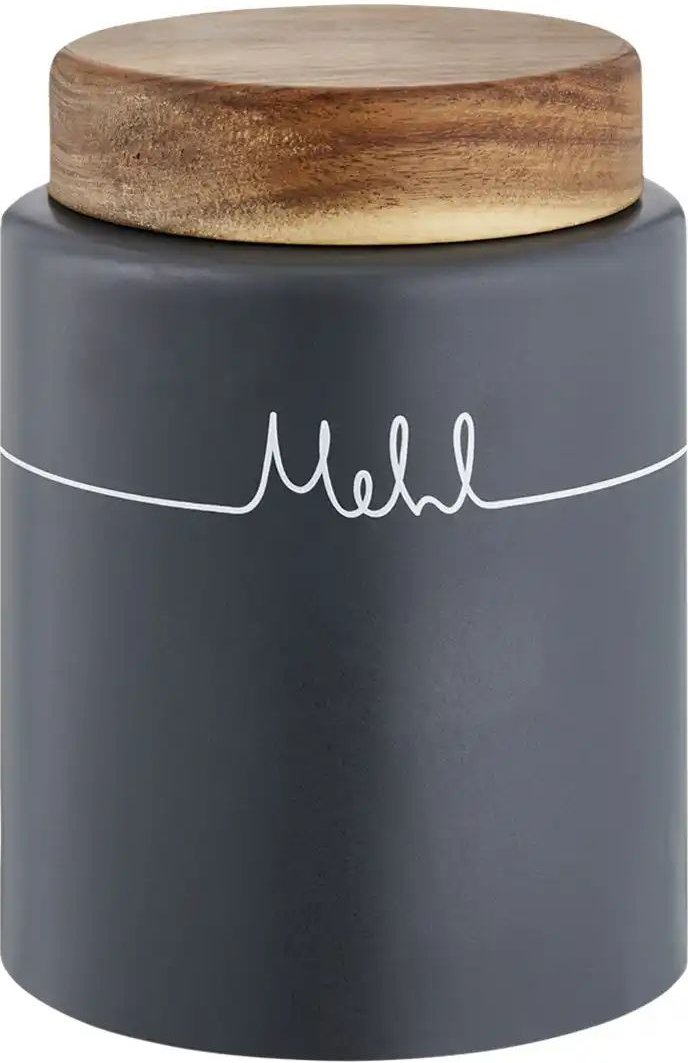 KHG Aufbewahrungsdose Mehl ¦ grau ¦ Maße (cm): H: 16 Ø: 11.5 Küchenzubehör & Helfer > Küchenhelfer - Höffner