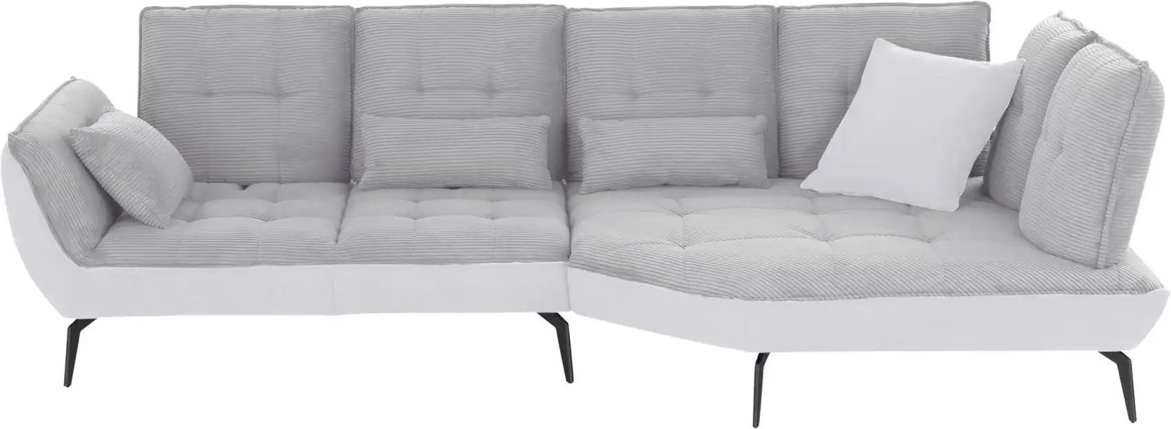 vito Ecksofa mit Sitztiefenverstellung Ticona ¦ grau ¦ Maße (cm): B: 336 H: 93 T: 185.0 Polstermöbel > Sofas > Ecksofas ...