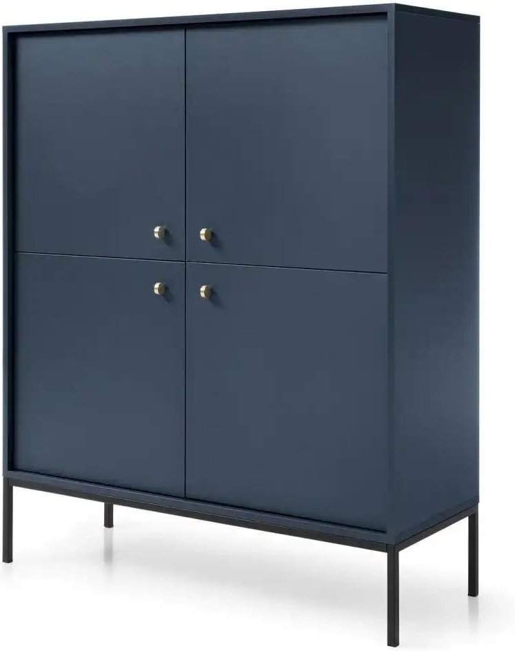 Highboard Molly ¦ blau ¦ Maße (cm): B: 103,5 H: 125,5 Kommoden & Sideboards > Highboards - Höffner
