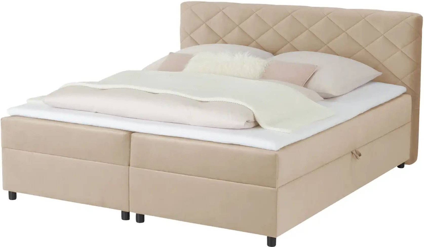 Boxbett mit Bettkasten Vegas II ¦ beige ¦ Maße (cm): B: 148 H: 104 Betten > Komfortbetten - Höffner