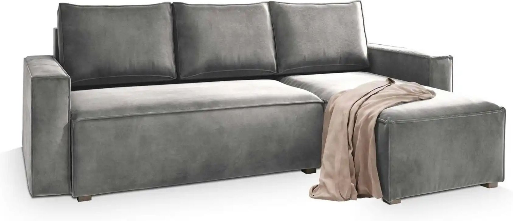 MASSENO Ecksofa mit Schlaffunktion Siles ¦ grau ¦ Maße (cm): B: 230 H: 85 Polstermöbel > Sofas > 3-Sitzer - Höffner
