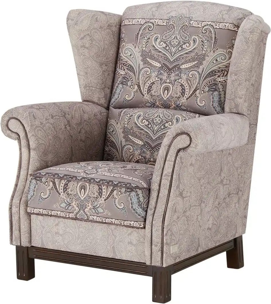 bassetti by SCHRÖNO Sessel aus Velours Salina ¦ grau ¦ Maße (cm): B: 90 H: 106 T: 93.0 Polstermöbel > Sessel > Fernsehse...