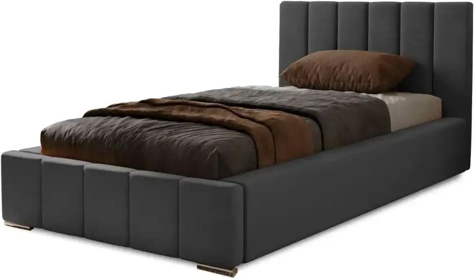 Polsterbett mit Stauraum mit Bettkasten und Lattenrost Nelia ¦ grau ¦ Maße (cm): B: 115 H: 100 Betten > Polsterbetten - ...