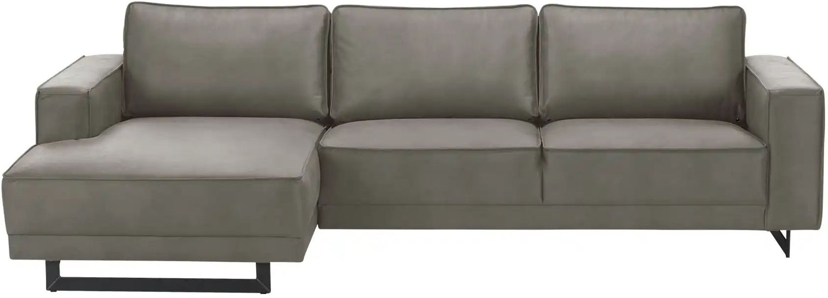 Thumbnail - SOHO Ecksofa aus recyceltem Leder Sanja ¦ grau ¦ Maße (cm): B: 285 H: 85 T: 155.0 Polstermöbel > Sofas > Ecksofas - Höff...