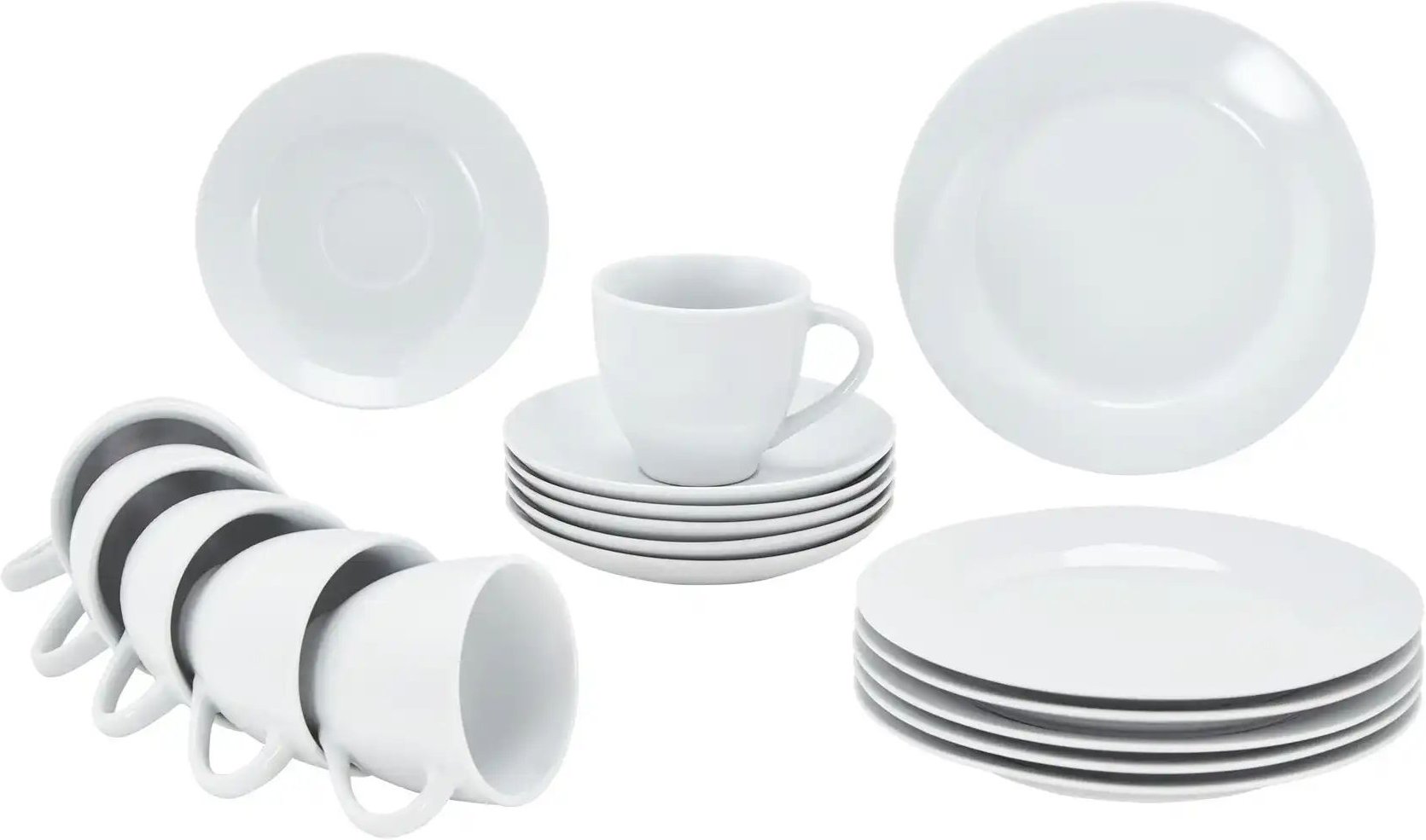 Thumbnail - levelone Kaffeeservice 18-teilig Mira ¦ weiß Geschirr > Geschirrsets > Kaffeeservice - Höffner