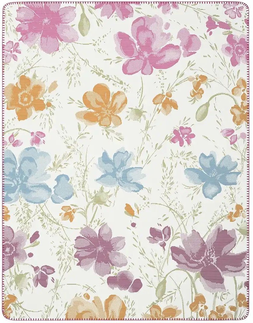 Biederlack Wohndecke Mariefleur ¦ mehrfarbig ¦ Baumwollmischgewebe ¦ Maße (cm): B: 150 Dekokissen & Decken > Kuscheldec...