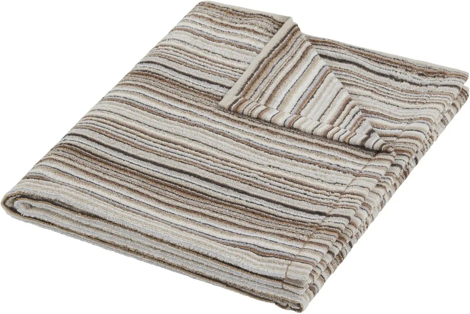 como Badetuch Jacquard Streifen ¦ braun ¦ Maße (cm): B: 100 Badtextilien > Handtücher & Badetücher > Handtücher - Höffn...