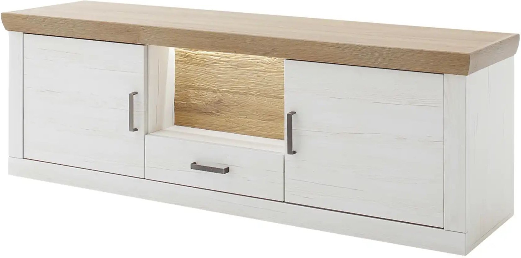 Thumbnail - maison bleue TV-Element Zara ¦ weiß ¦ Maße (cm): B: 181 H: 62 T: 50.0 Kommoden & Sideboards > Lowboards - Höffner