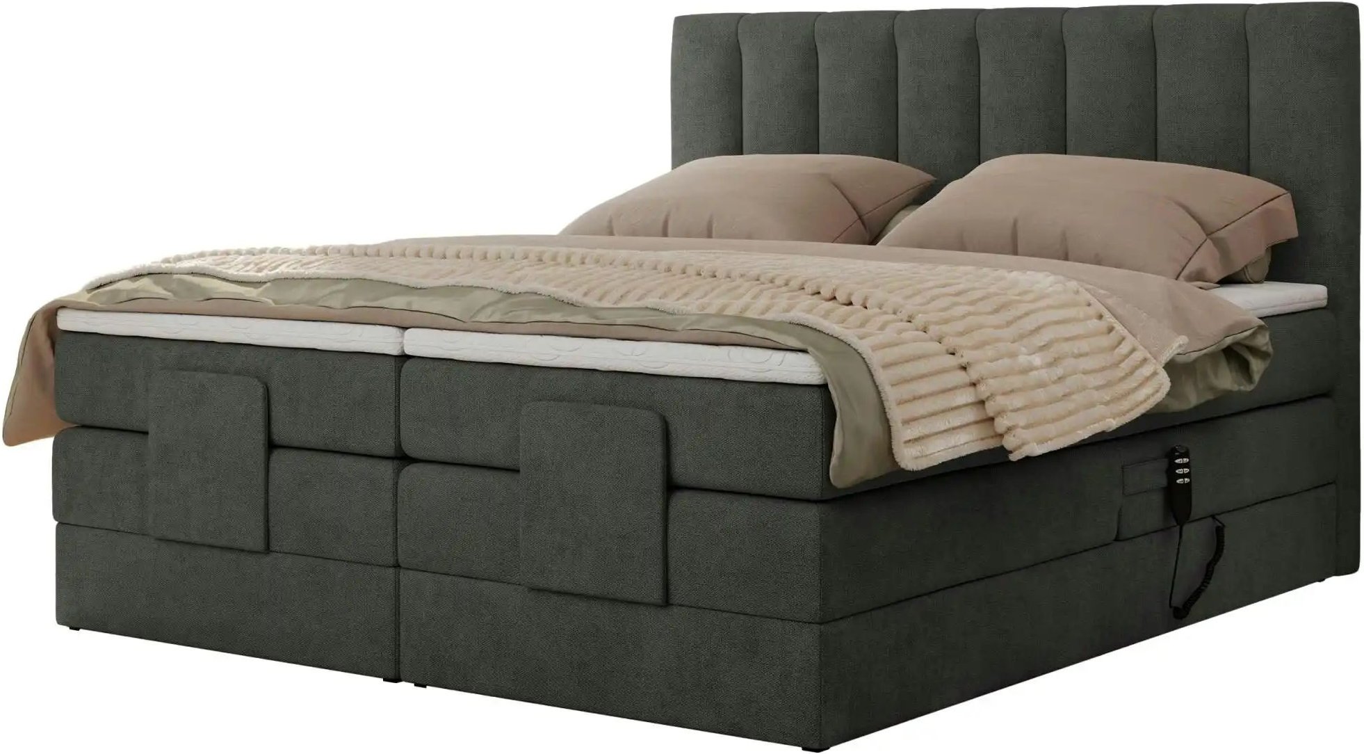 Motor Boxspringbett mit Bettkasten Comforto ¦ grau ¦ Maße (cm): B: 168 H: 124 Betten > Boxspringbetten - Höffner
