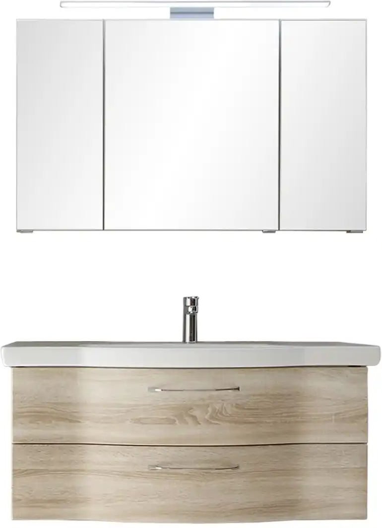 Thumbnail - calmo Badkombination Rovana ¦ holzfarben ¦ Maße (cm): B: 122 Schränke > Badschränke > Komplett-Badkombinationen - Höffn...