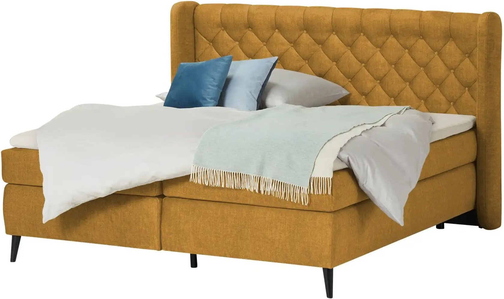 switch Boxspringbett Madison ¦ gelb ¦ Maße (cm): B: 197 H: 122 Betten > Boxspringbetten - Höffner