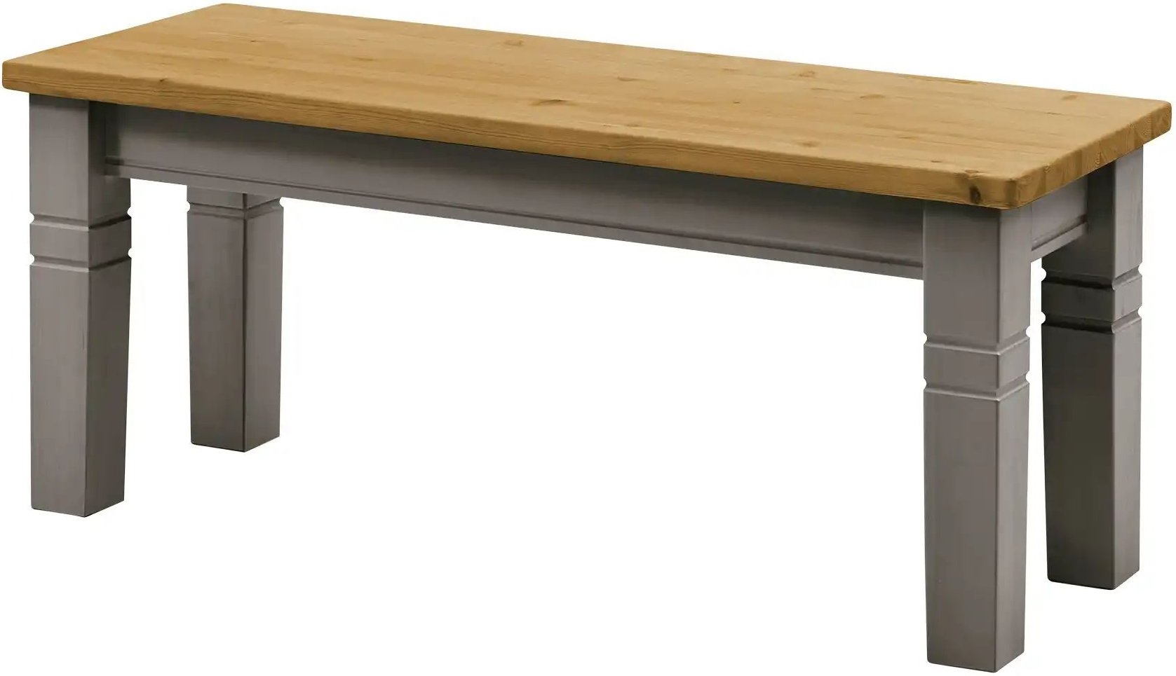 maison bleue Sitzbank massiv Florian ¦ grau ¦ Maße (cm): B: 40 H: 46 Bänke > Einzelbänke - Höffner