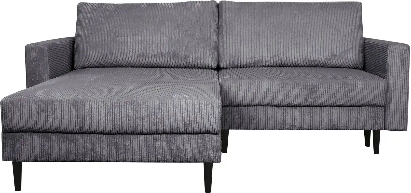 uno Ecksofa trendiger Cordstoff Livorno ¦ grau ¦ Maße (cm): B: 221 H: 105 T: 153.0 Polstermöbel > Sofas > Ecksofas - Höf...