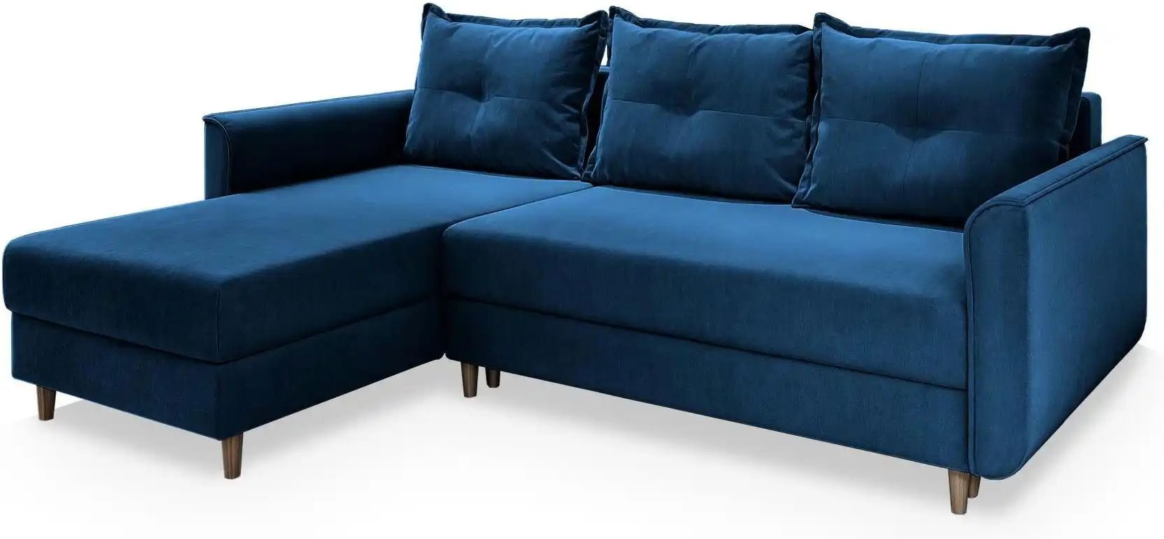 MASSENO Ecksofa mit Schlaffunktion Pisan ¦ blau ¦ Maße (cm): B: 220 H: 91 Polstermöbel > Sofas > 3-Sitzer - Höffner