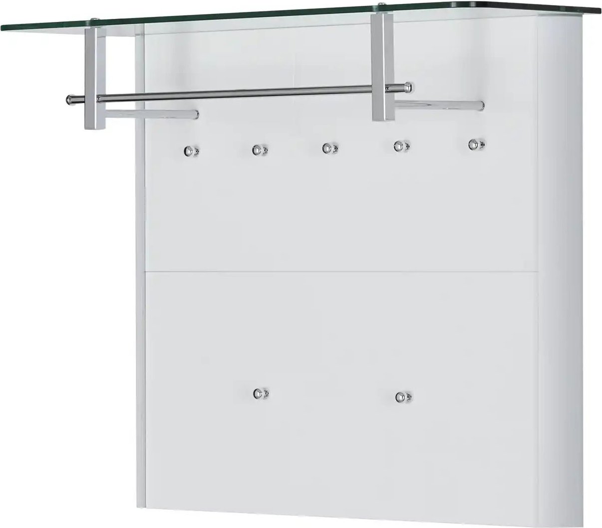 Thumbnail - Garderobenpaneel Juno ¦ weiß ¦ MDF-Platte ¦ Maße (cm): B: 96 H: 78 T: 33.0 Garderoben & Kleiderstangen > Wandgarderoben...