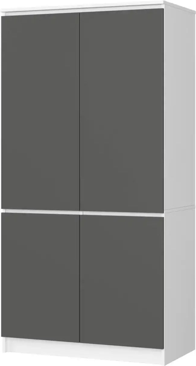 Drehtürenschrank 90 cm breit Valentina ¦ mehrfarbig ¦ Maße (cm): B: 90 H: 180 Schränke > Kleiderschränke > Drehtürenschr...