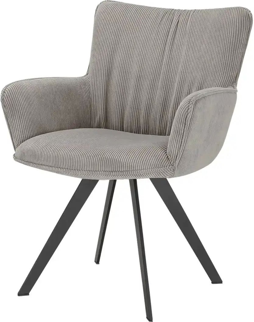 Wohnwert Armlehnstuhl Stella ¦ grau ¦ Maße (cm): B: 61 H: 87 T: 62.0 Stühle > Esszimmerstühle > Esszimmerstühle mit Arm...