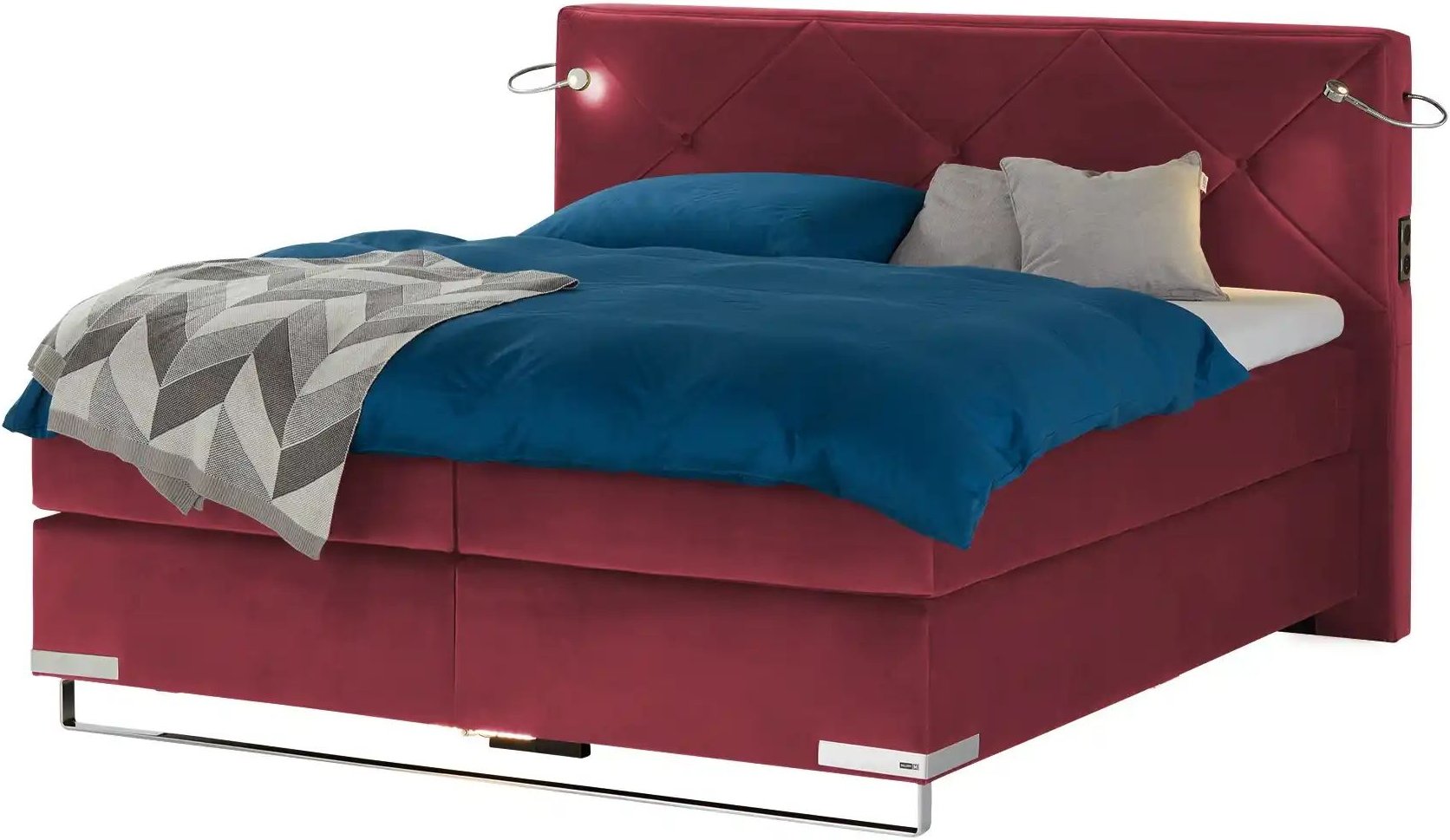 Musterring Boxspringbett Premiumversion Dubai ¦ rot ¦ Maße (cm): B: 197 H: 124 Betten > Boxspringbetten - Höffner