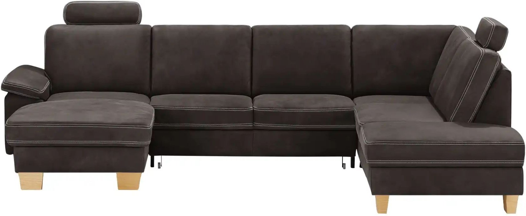 meinSofa Wohnlandschaft Leder Samu ¦ braun ¦ Maße (cm): B: 316 H: 90 T: 235.0 Polstermöbel > Sofas > Wohnlandschaften - ...