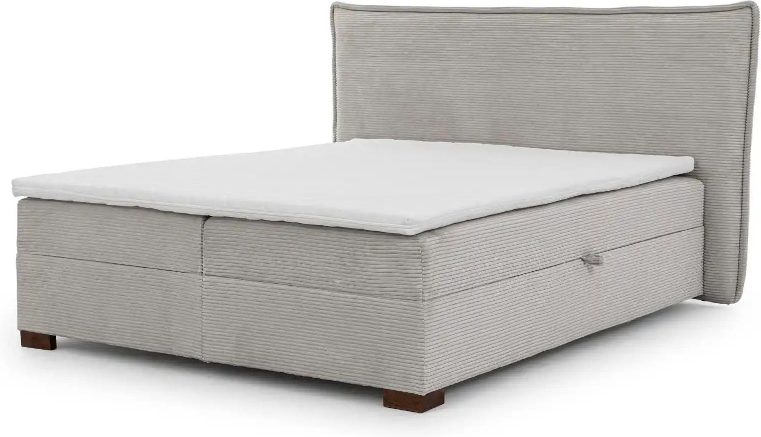 S-STYLE Boxbett mit Bettkasten Cord H3 Lovetti ¦ grau ¦ Maße (cm): B: 200 H: 119 Betten > Boxspringbetten - Höffner