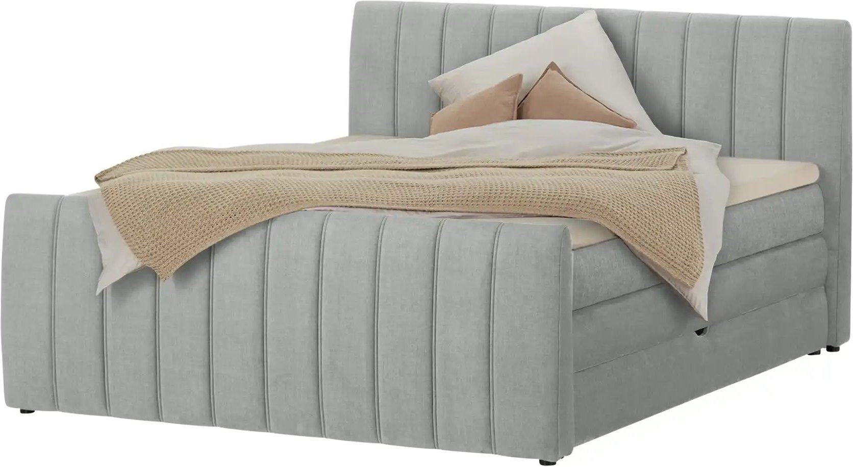 switch Boxspringbett mit Bettkasten Carina ¦ grau ¦ Maße (cm): B: 191 H: 112 Betten > Boxspringbetten - Höffner