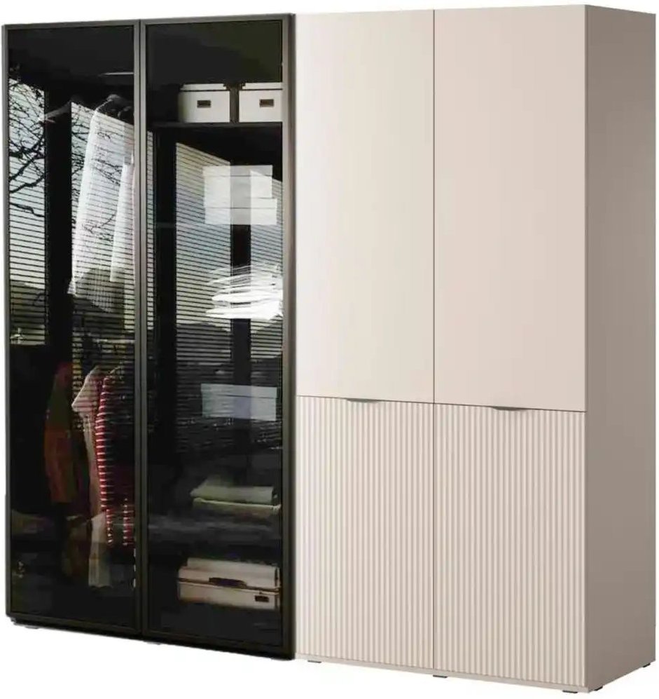 Drehtürenschrank 4 türig Sandbox ¦ beige ¦ Maße (cm): B: 202 H: 200 Schränke > Kleiderschränke > Drehtürenschränke - Höf...