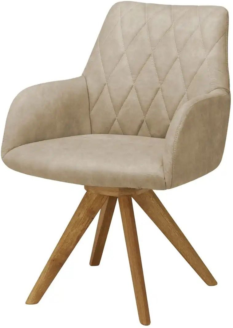 Thumbnail - Woodford Armlehnstuhl Bristol ¦ beige ¦ Maße (cm): B: 60 H: 88 T: 67.0 Stühle > Esszimmerstühle > Esszimmerstühle mit A...