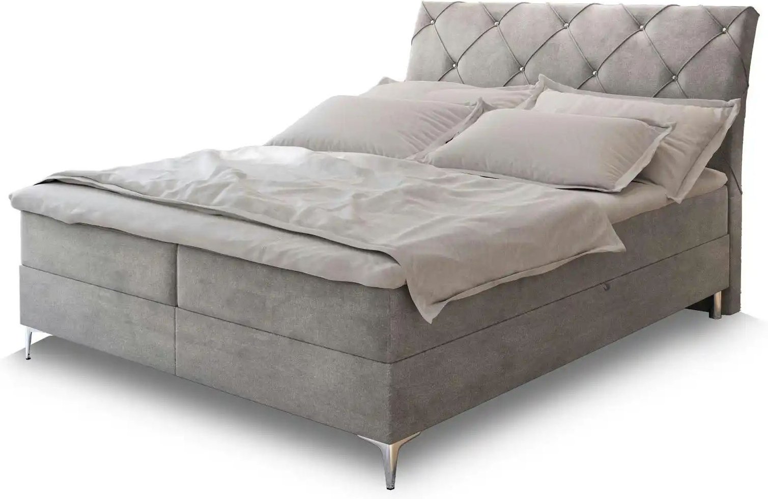 MASSENO Boxbett mit Bettkasten Macon ¦ grau ¦ Maße (cm): B: 160 H: 118 Betten > Polsterbetten - Höffner