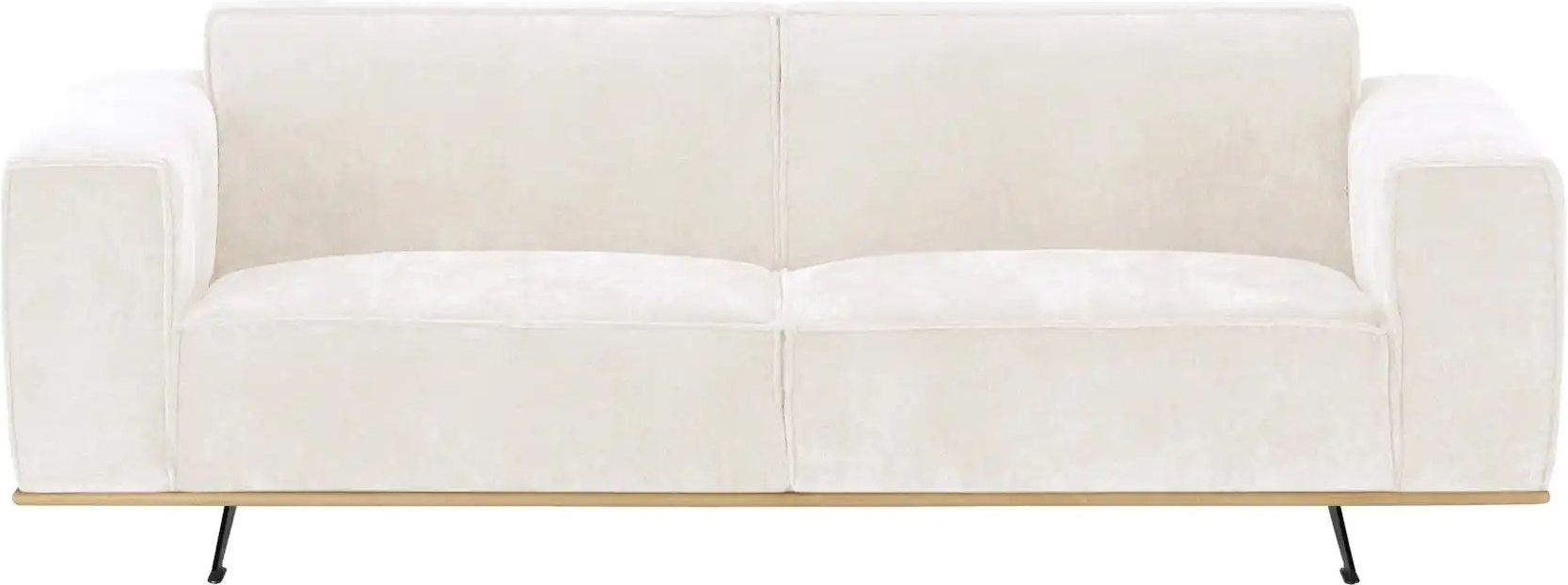 SOHO Sofa  3-sitzig  Piemonte ¦ creme ¦ Maße (cm): B: 230 H: 77 T: 89.0 Polstermöbel > Sofas > 3-Sitzer - Höffner