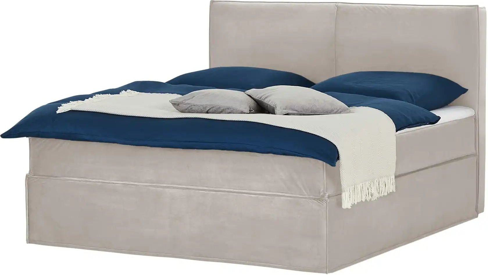 Boxi Boxspringbett mit trendigem Keder Boxi ¦ beige ¦ Maße (cm): B: 160 H: 125 Betten > Boxspringbetten - Höffner